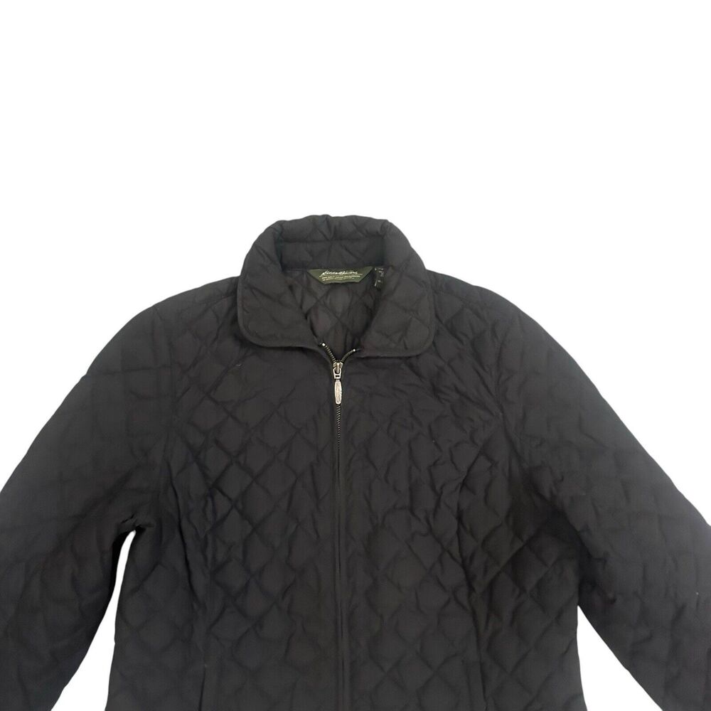 Eddie Bauer 650 Fill Power Premium Goose Down Black Jacket Women’s M Quilted - Picture 2 of 12